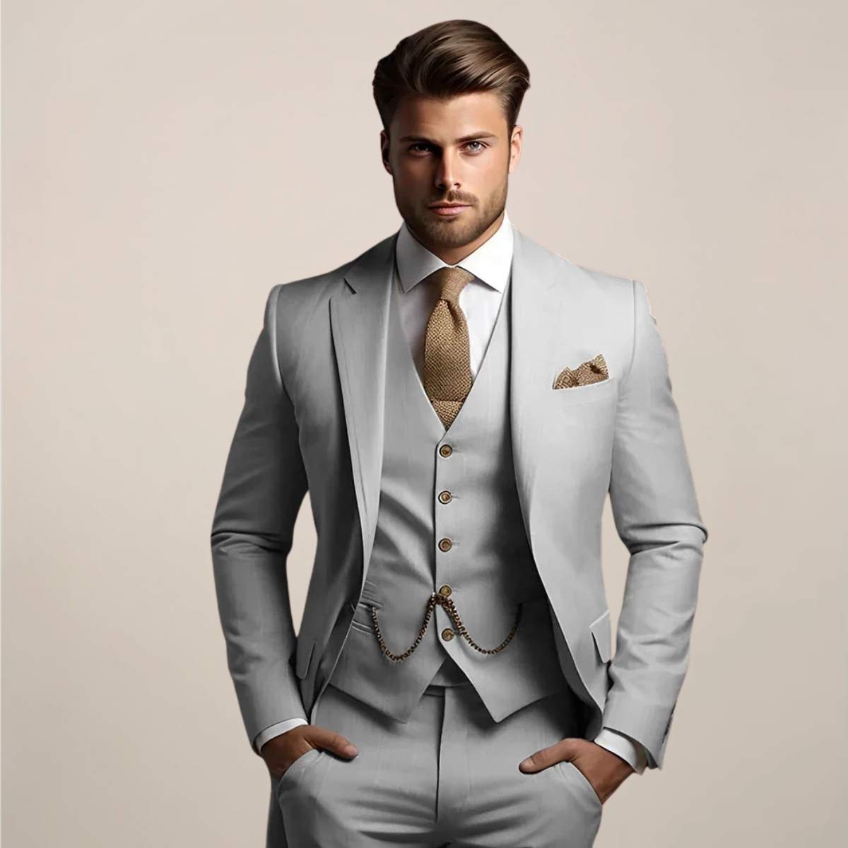 Herren Formell Hochzeitsanzug | Dreiteilig