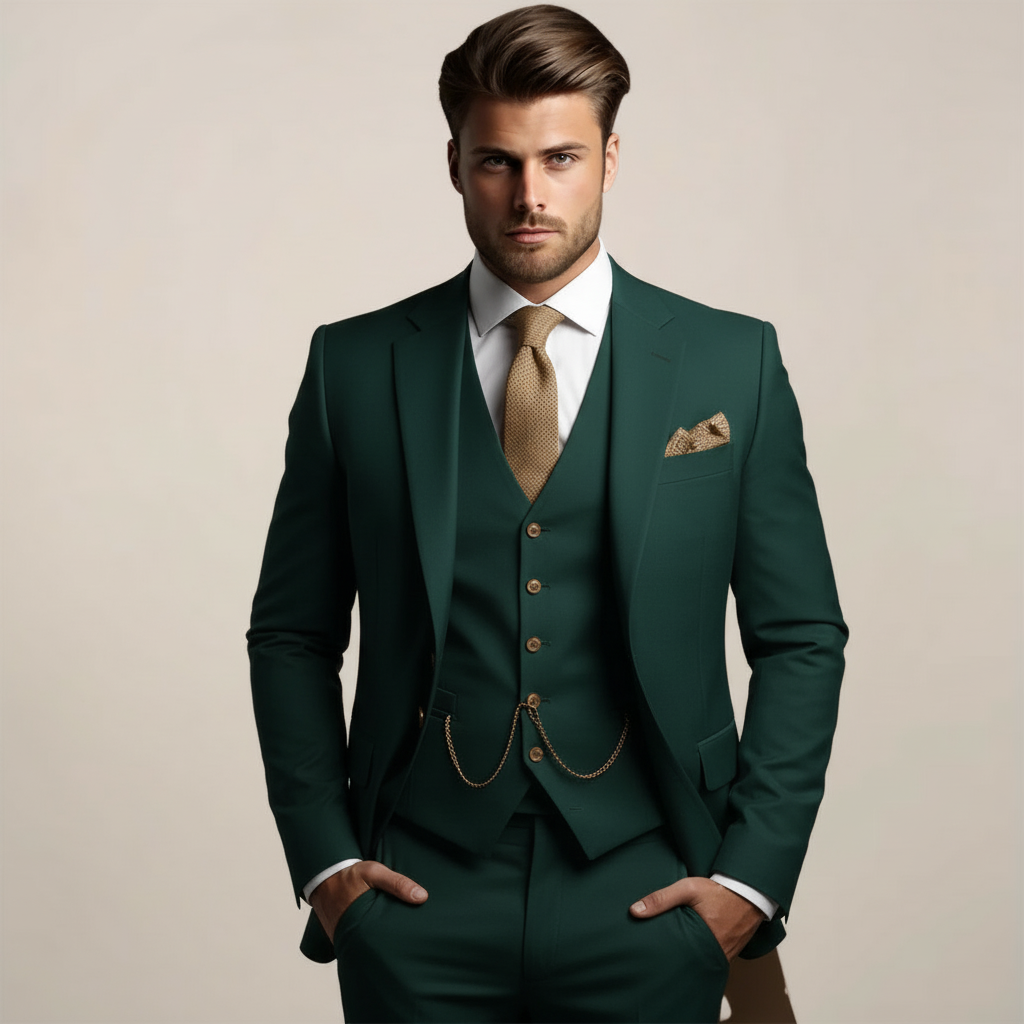 Herren Formell Hochzeitsanzug | Dreiteilig