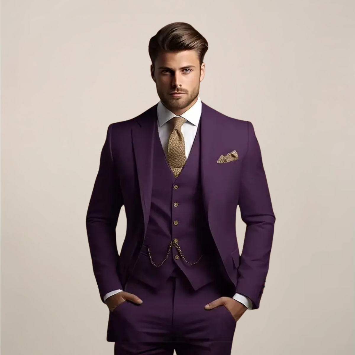 Herren Formell Hochzeitsanzug | Dreiteilig