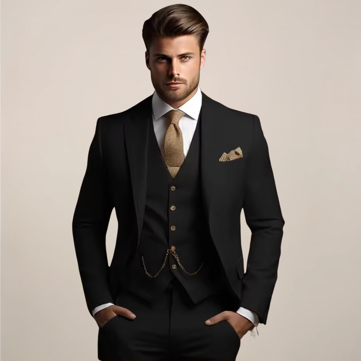 Herren Formell Hochzeitsanzug | Dreiteilig