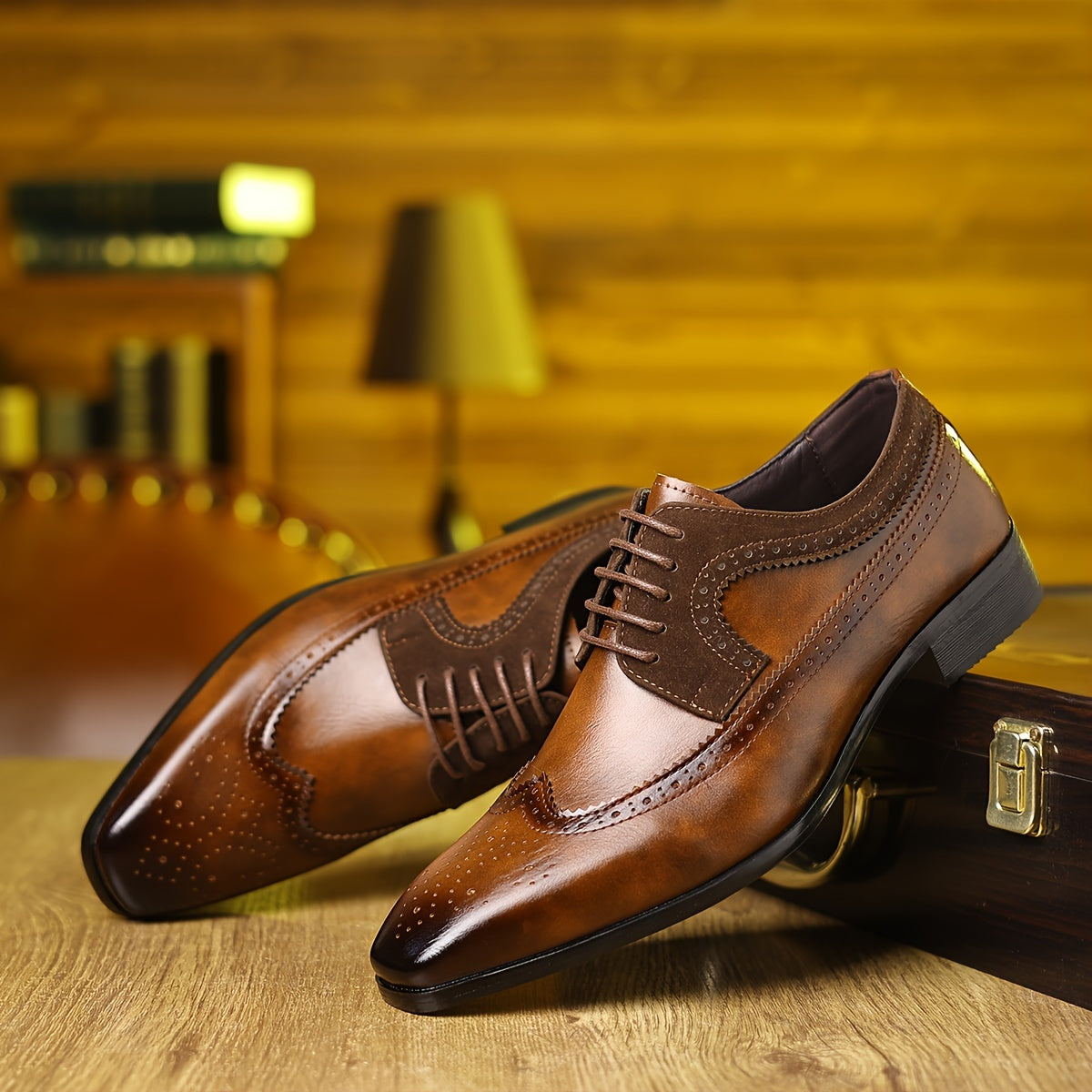 Herren Brogue Flügelspitze Oxford Schuhe | Schnüren
