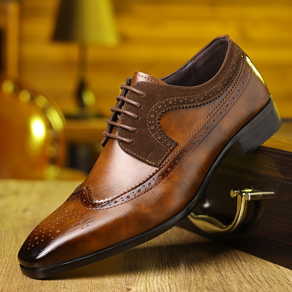 Herren Brogue Flügelspitze Oxford Schuhe | Schnüren