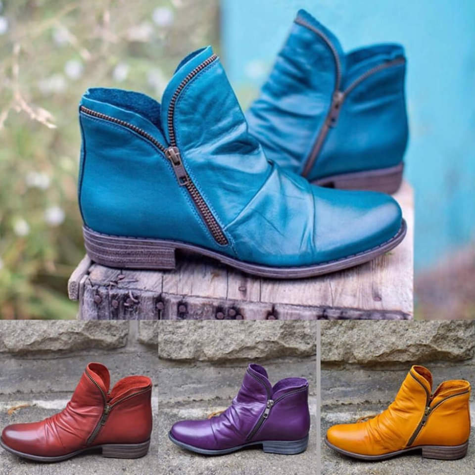 Damen Reißverschluss Stiefeletten | Bequem