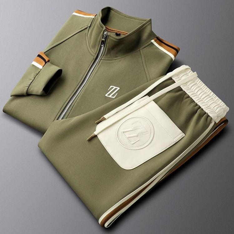 Herren Durchgehendem Reißverschluss Jogginganzug | Sportjacke und Hose