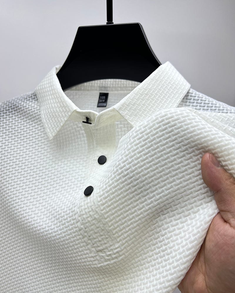 Herren Strukturiert Polo-shirt | Lässig