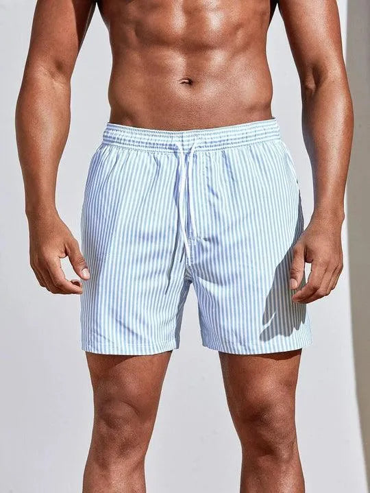 Herren Gestreifte Badeshorts | Sommer
