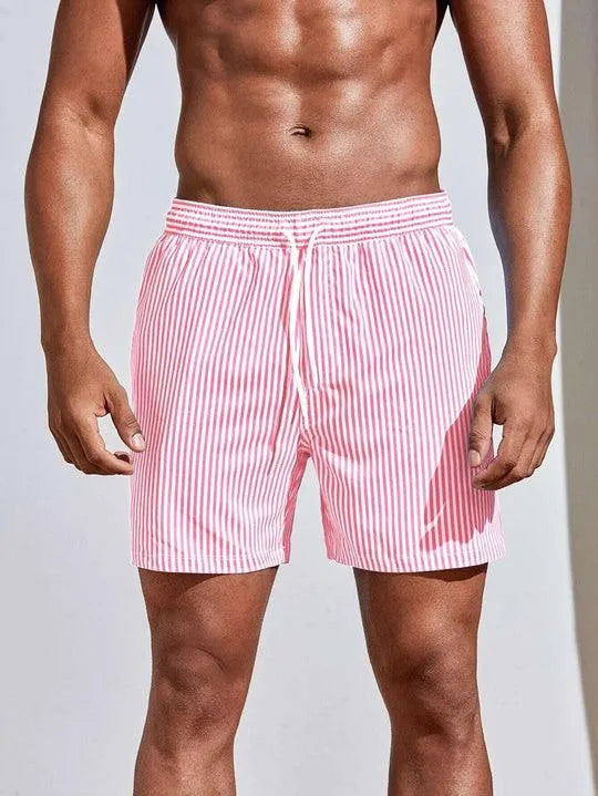 Herren Gestreifte Badeshorts | Sommer