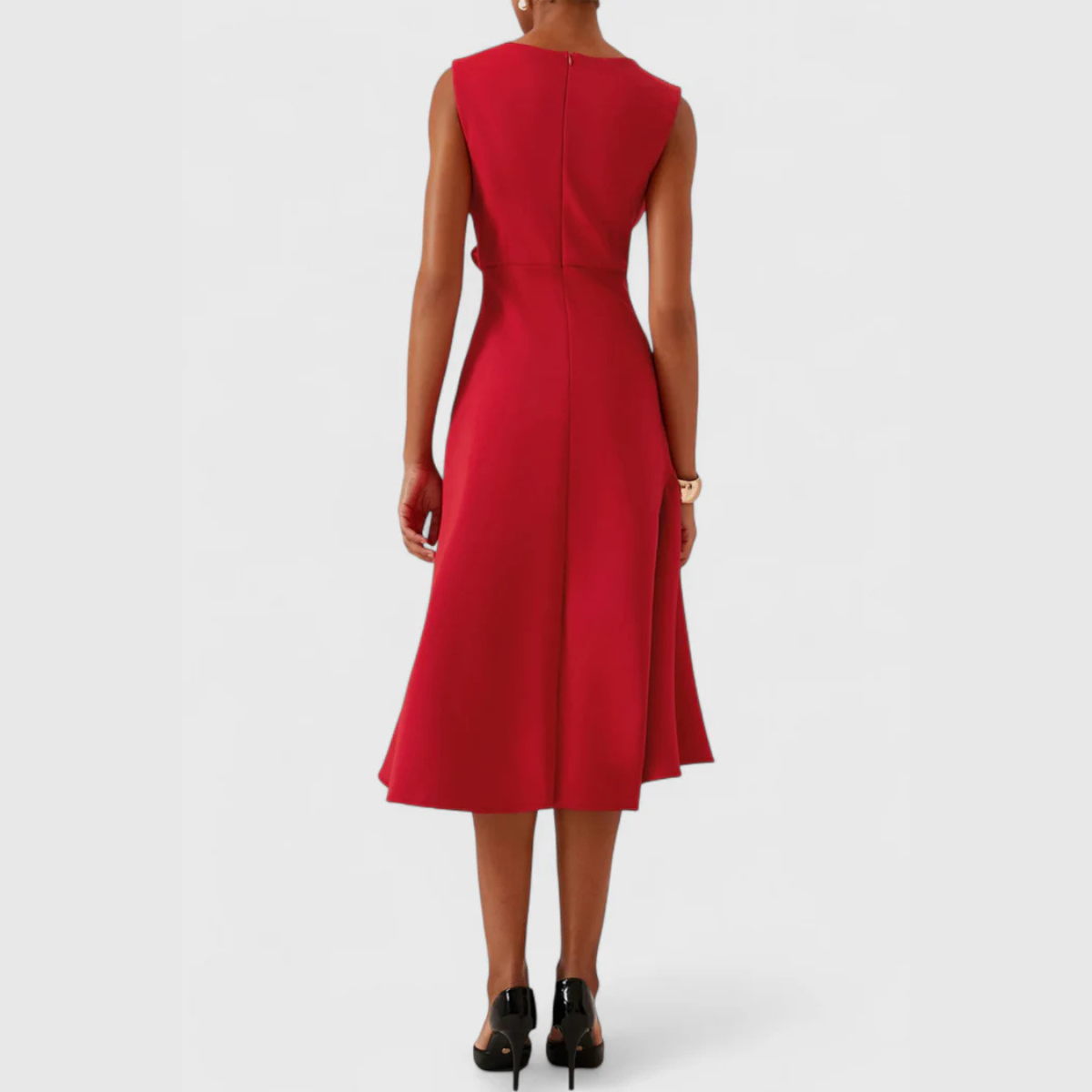 Damen Asymmetrisch Drapiertes Abendkleid | Midi