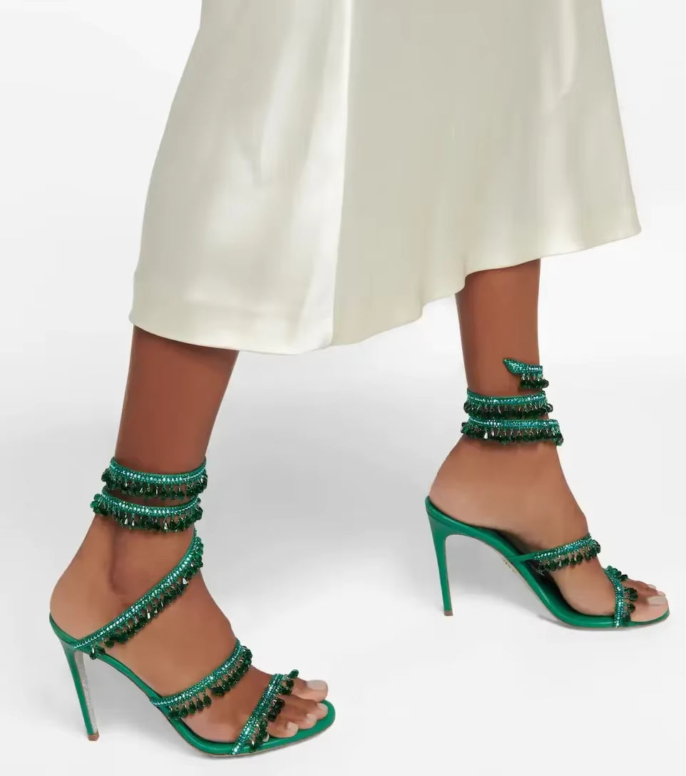 Damen Stiletto Sandalen | mit Hohen Absätzen