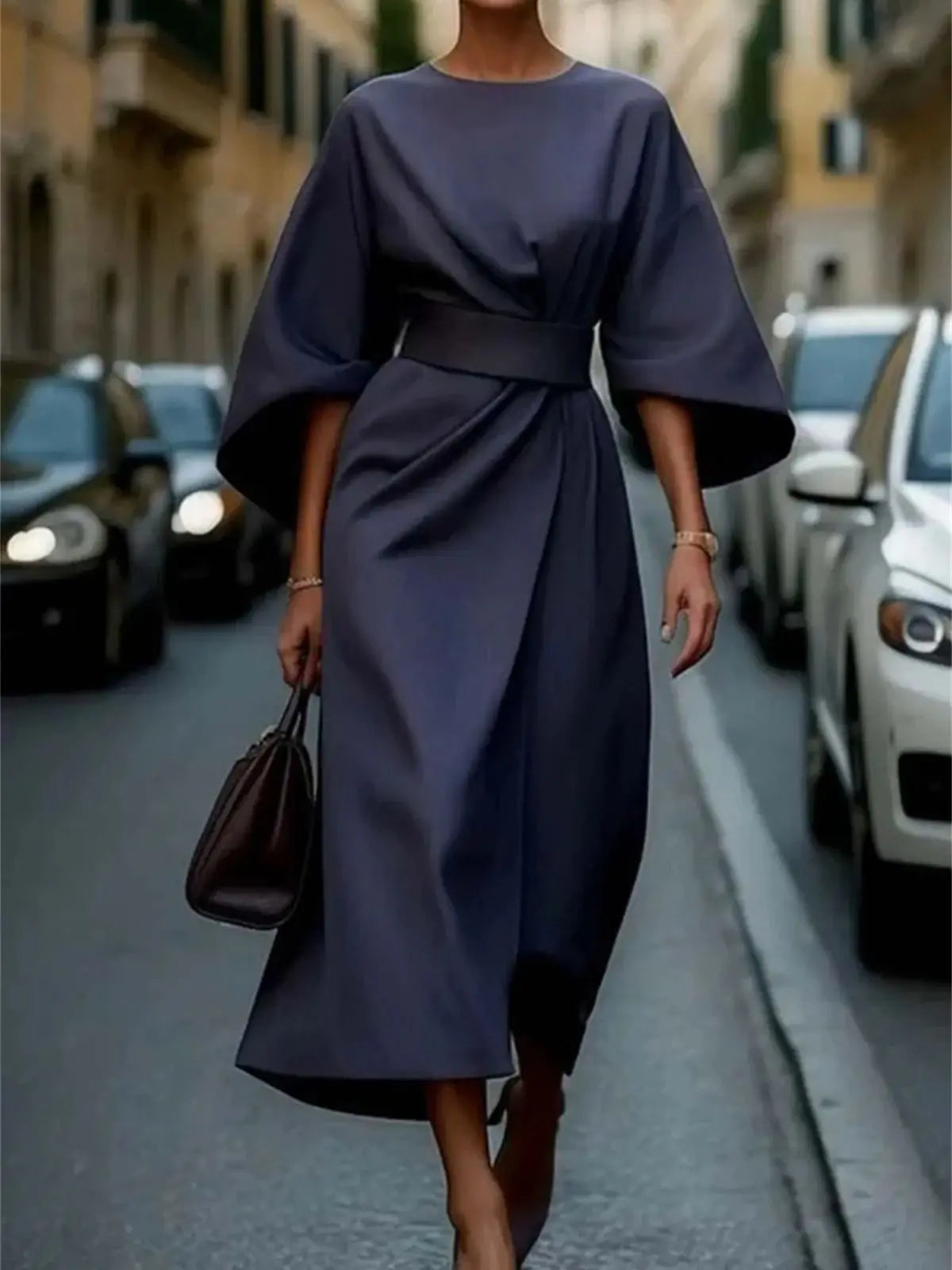 Damen Formell Midikleid | mit Laternenärmel