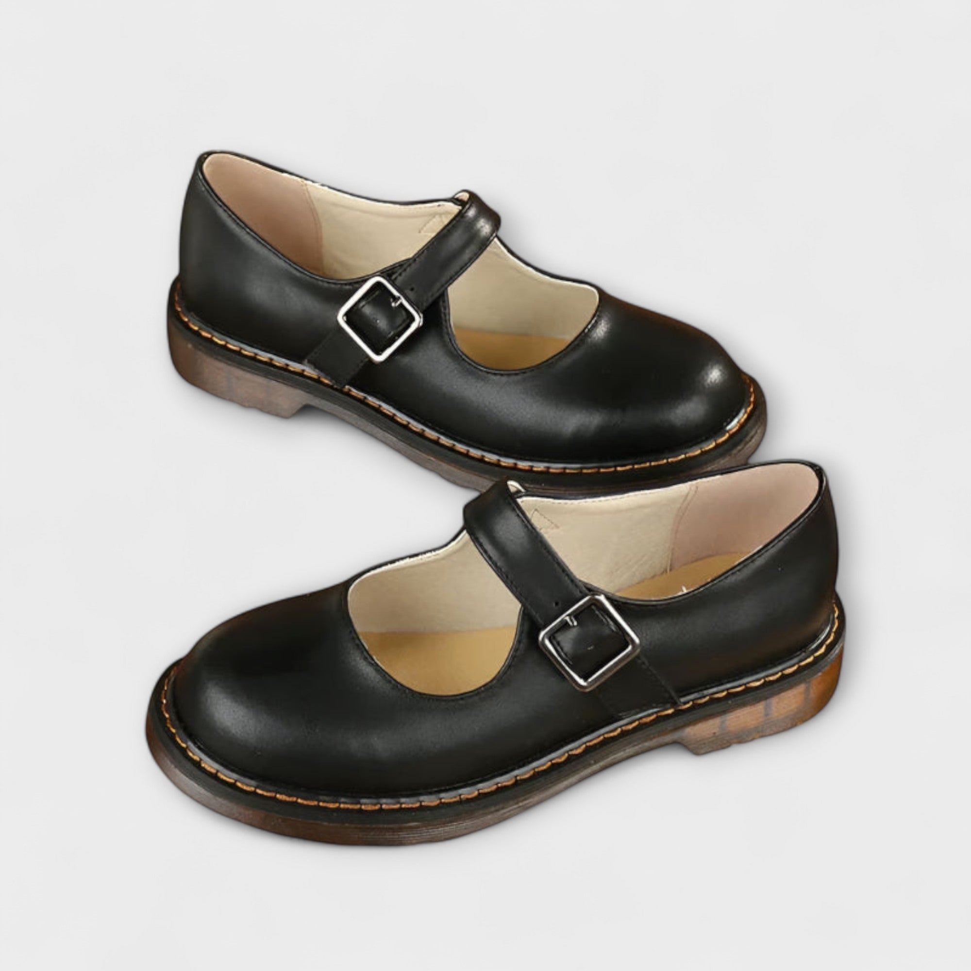 Damen Retro Mary Jane Schuhe | Runder Zehen