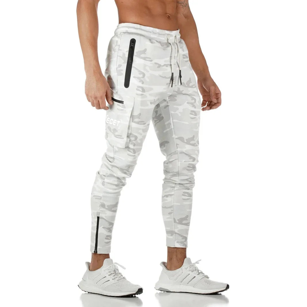 Herren Schlanke Passform Sportliche Jogginghose | mit Reißverschlusstaschen