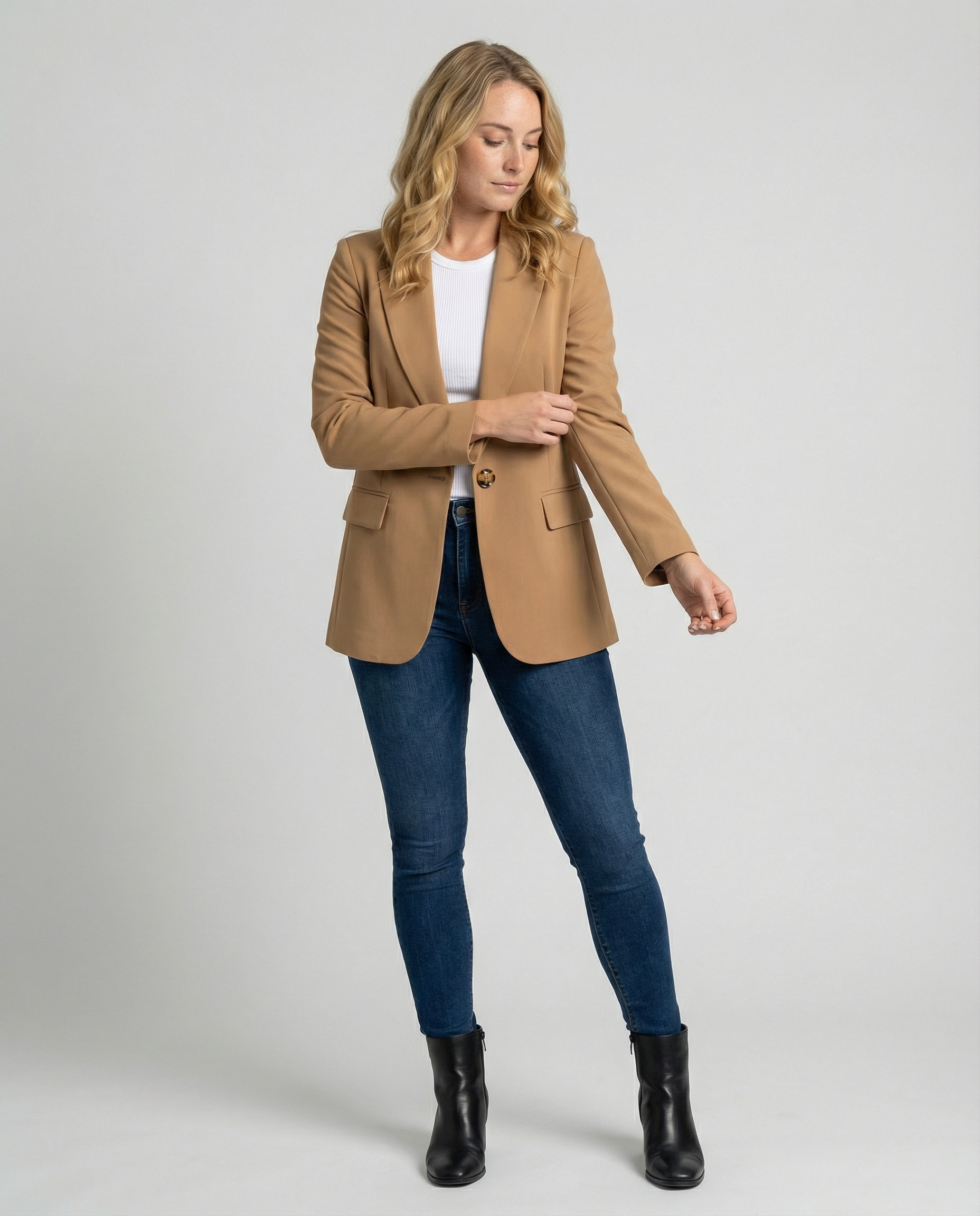 Dame Büro Blazer Jacke | Reverskragen