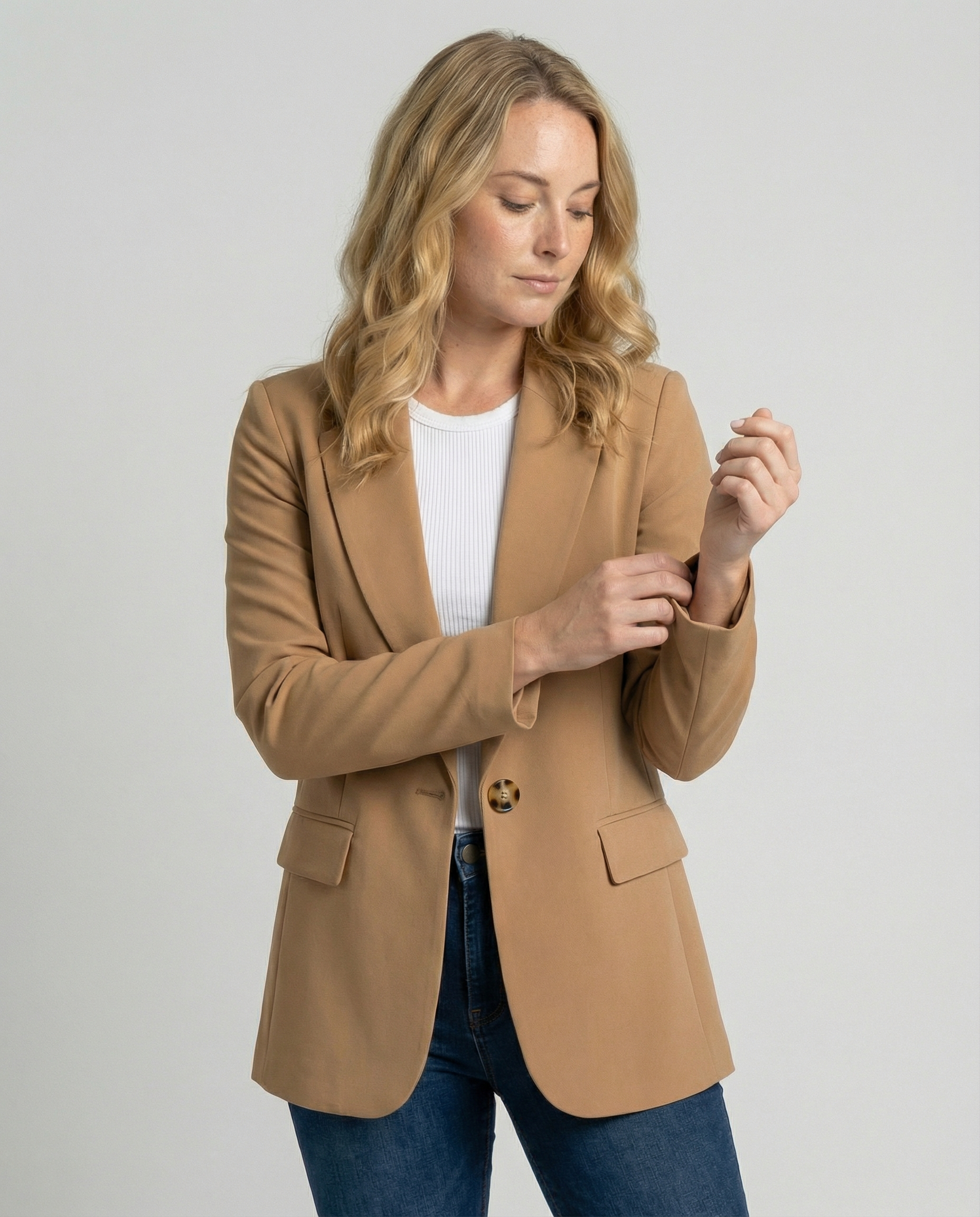 Dame Büro Blazer Jacke | Reverskragen