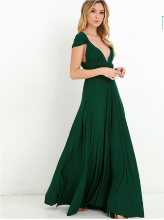 Damen Wickel-Abendkleid | Maxi