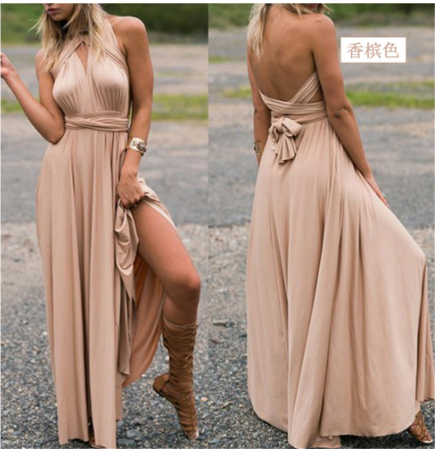 Damen Wickel-Abendkleid | Maxi