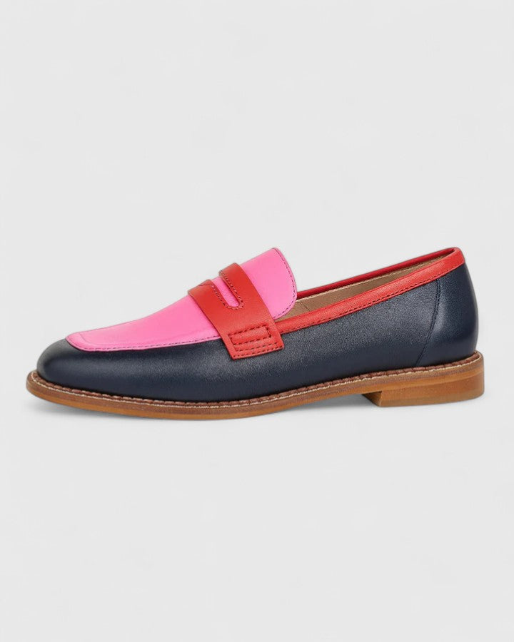 Damen Farbblock Flache Loafers | Zum Hineinschlüpfen