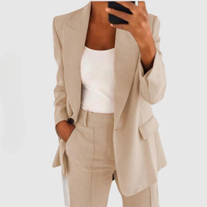 Damen 2-Teiliger Formeller Hosenanzug | Blazer und Hose