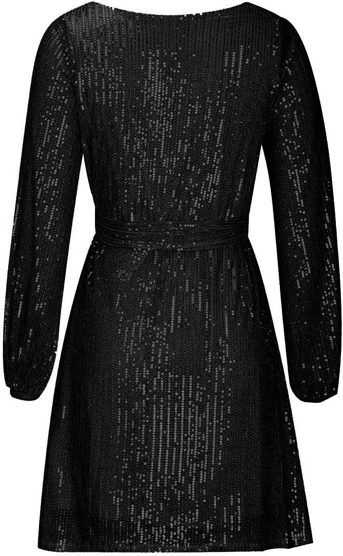 Damen Mini Festliches Kleid | Langarm