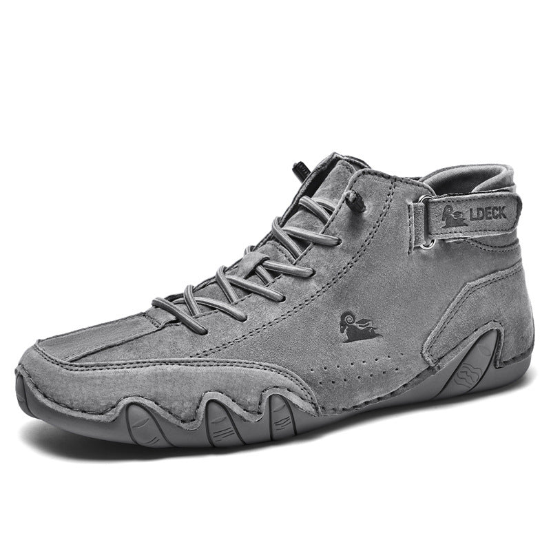 Herren High-Top Barfußschuhe | Schnür- und Klettverschluss