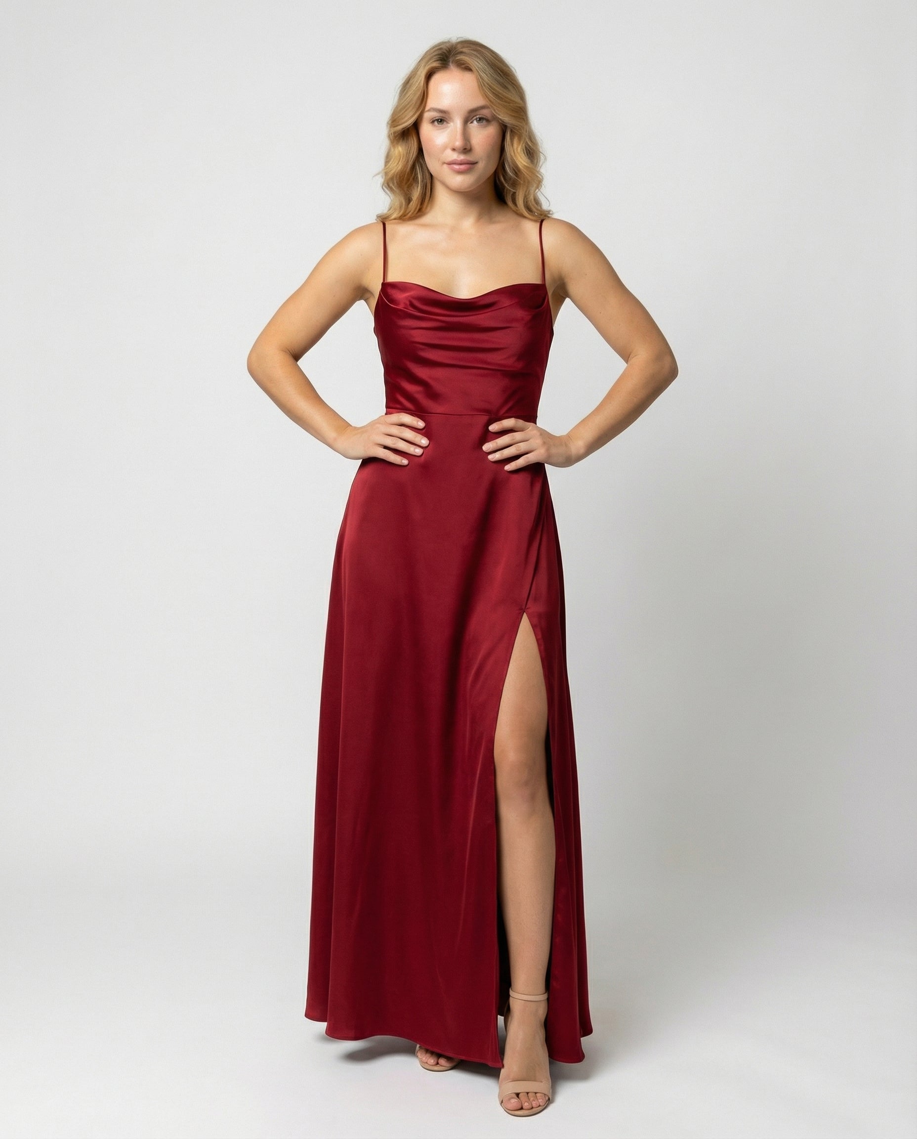 Damen Abendkleid mit Hohem Schlitz | Maxi