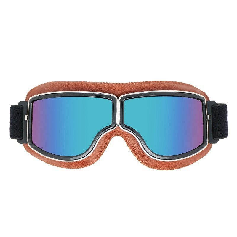 Herren Vintage Motorradbrille | Polarisiert