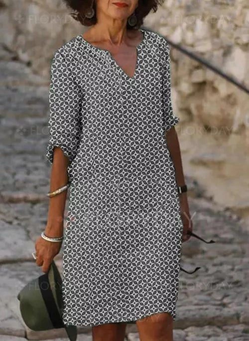 Damen Lässig 3/4-Ärmeln Sommerkleid | Mini