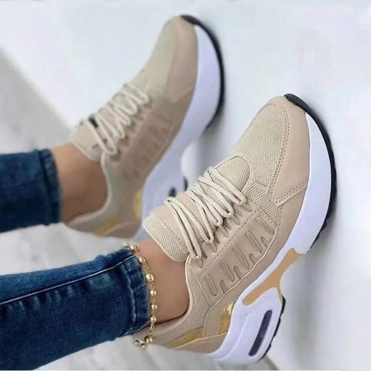 Damen Plateau Lauf Sneaker | Schnürverschluss