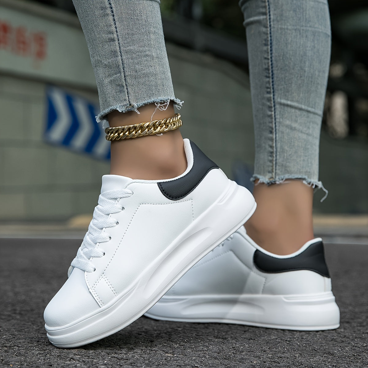 Damen Weiße Sneaker | Plateau