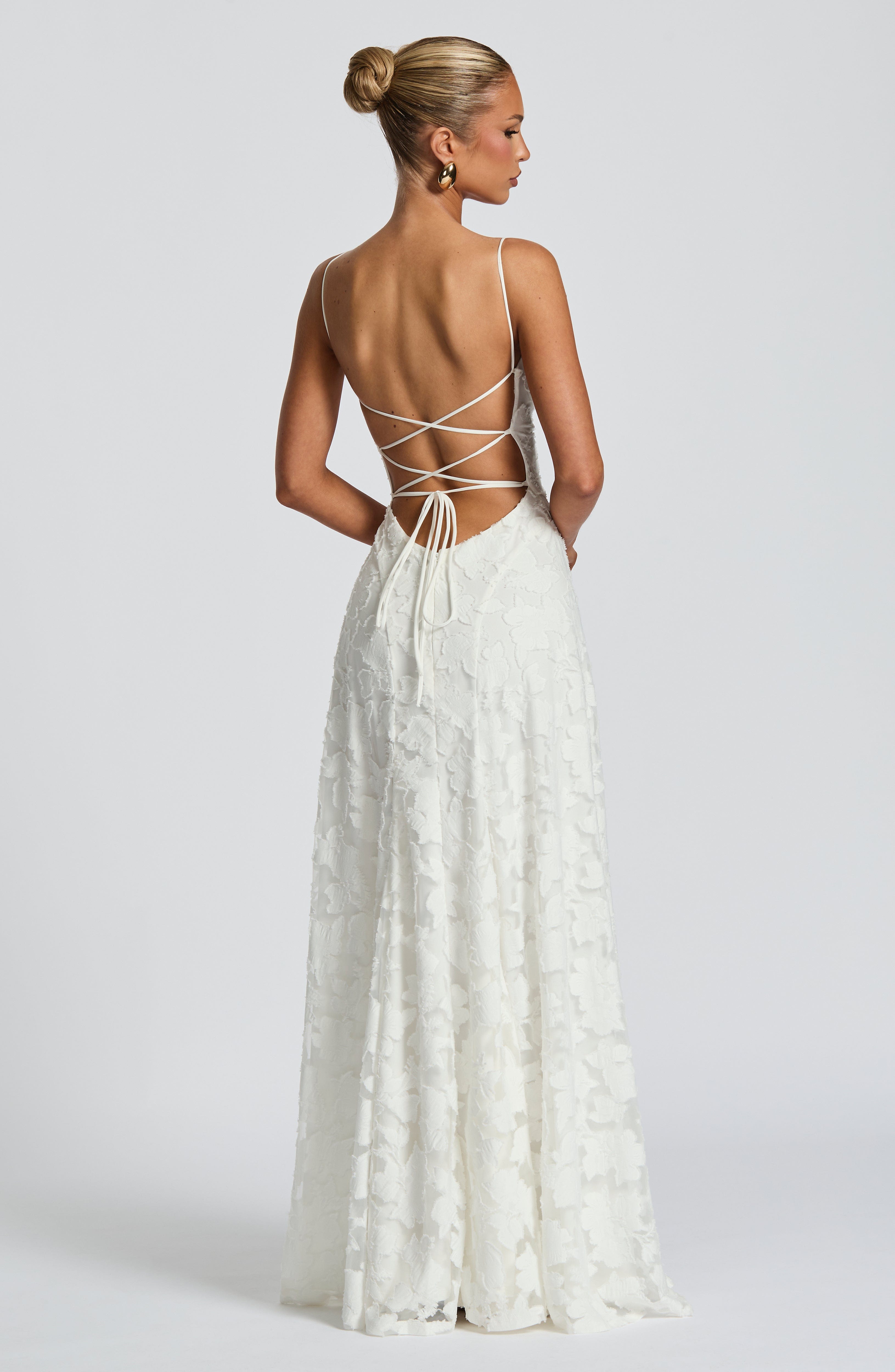 Damen Spaghettiträger Hochzeitsgast Kleid | Maxi