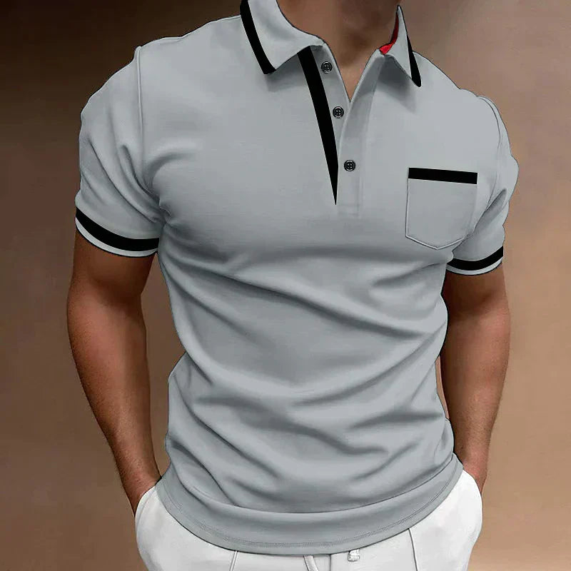 Herren Golf Kurzarm Polo-Shirt | mit Brusttasche