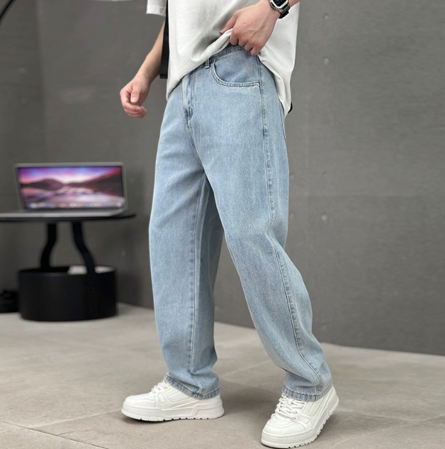 Herren Lässige Baggy Jeans | Weites Bein