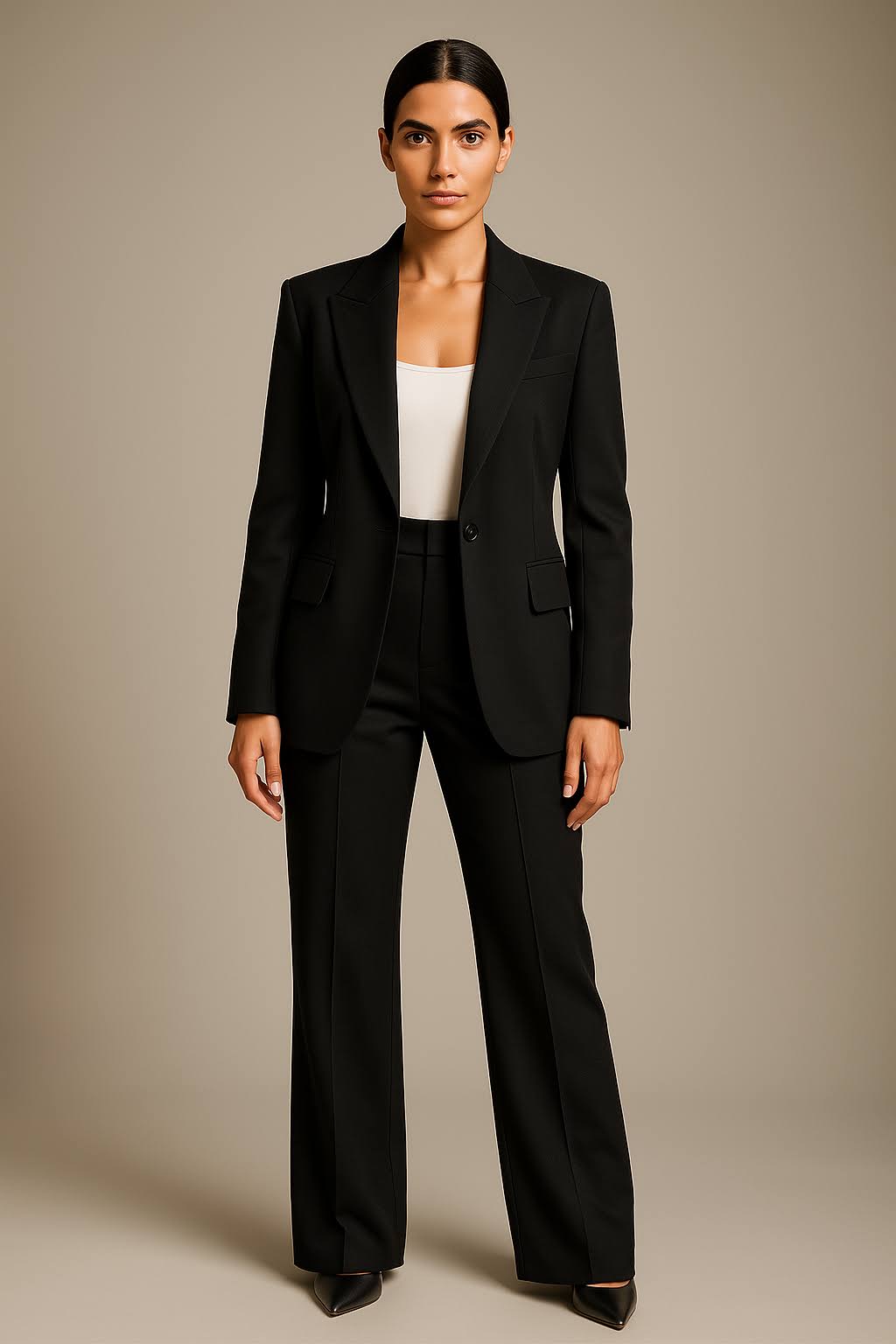 Damen Zweiteiler Business Lässig Hosenanzug | Blazer und Hose