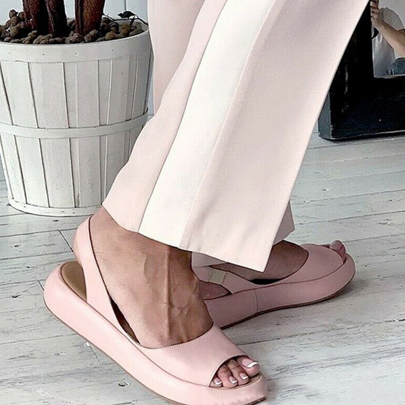 Damen Offene Zehen Slingback-Sandalen | Lässig