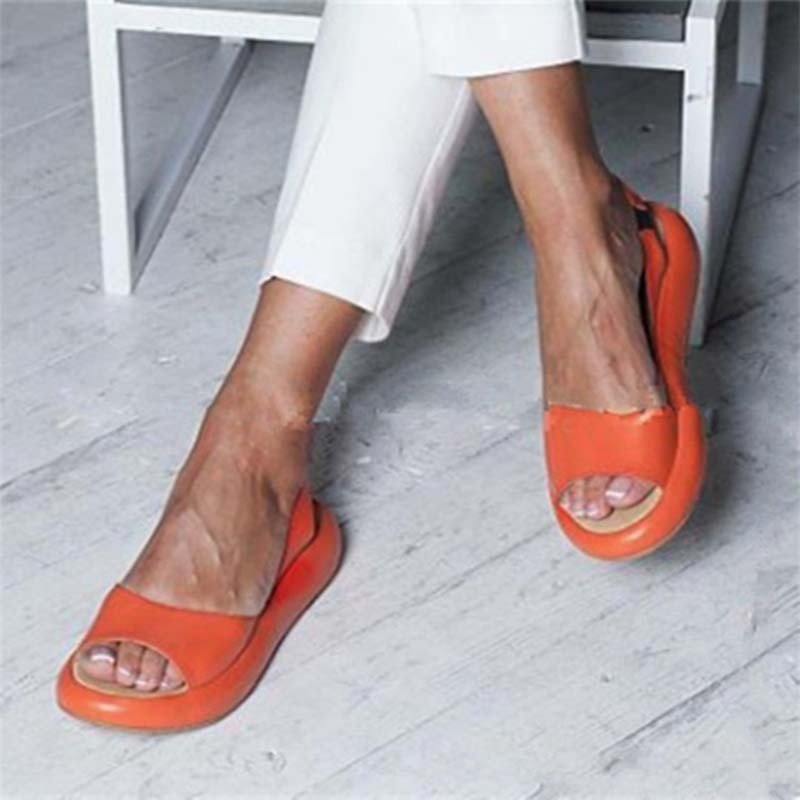 Damen Offene Zehen Slingback-Sandalen | Lässig