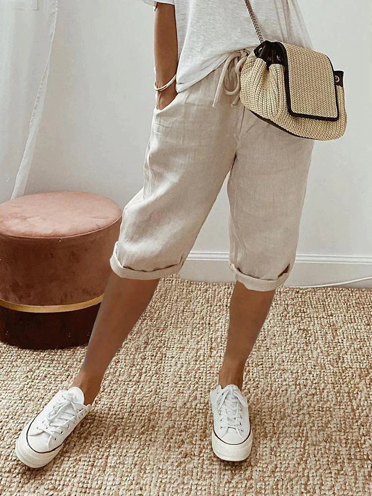Damen Lässige Lockere Passform Shorts | mit Kordelzug
