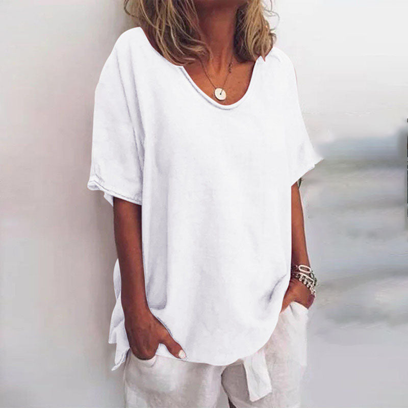 Damen Lässig Kurzarm T-Shirt | Lockere Passform