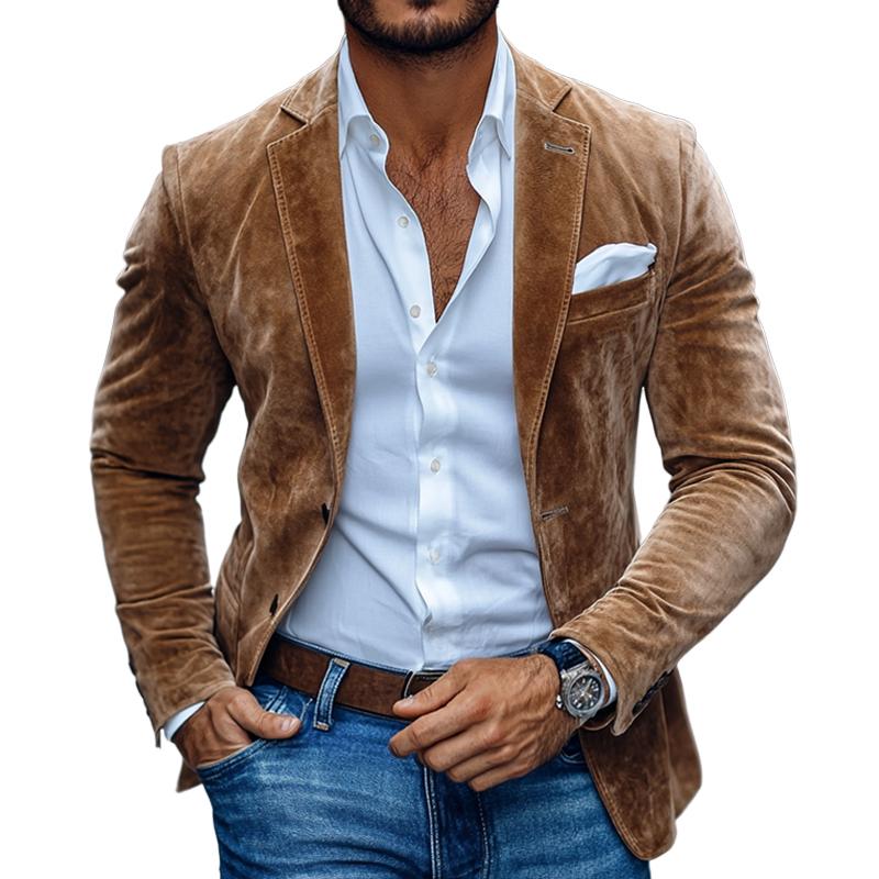 Herren Klassisch Reverskragen Blazer | Langärmlig