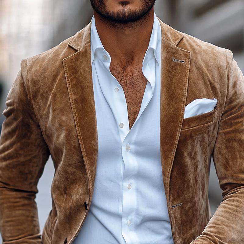 Herren Klassisch Reverskragen Blazer | Langärmlig
