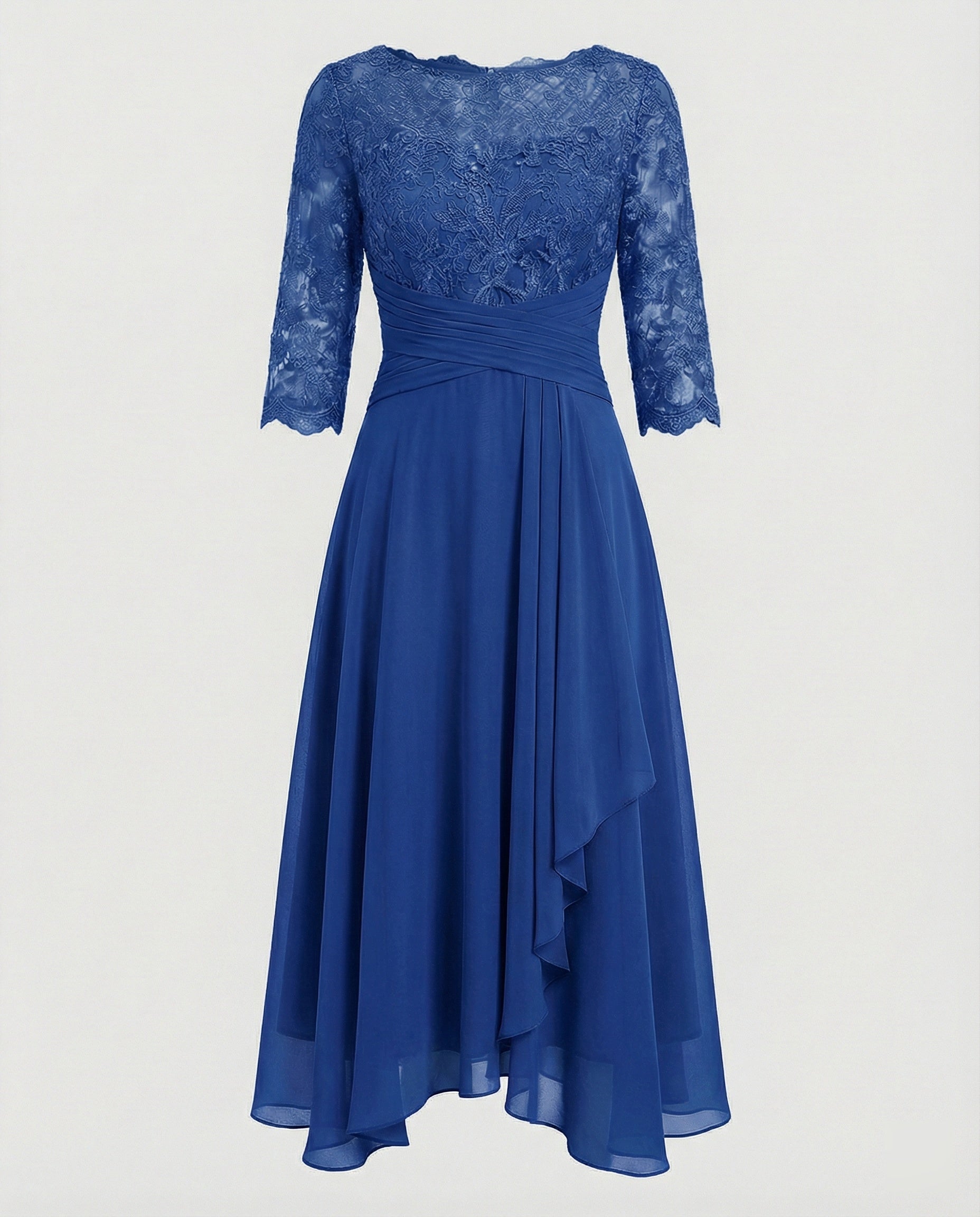 Damen Midi Abendkleid | 3/4-Ärmel