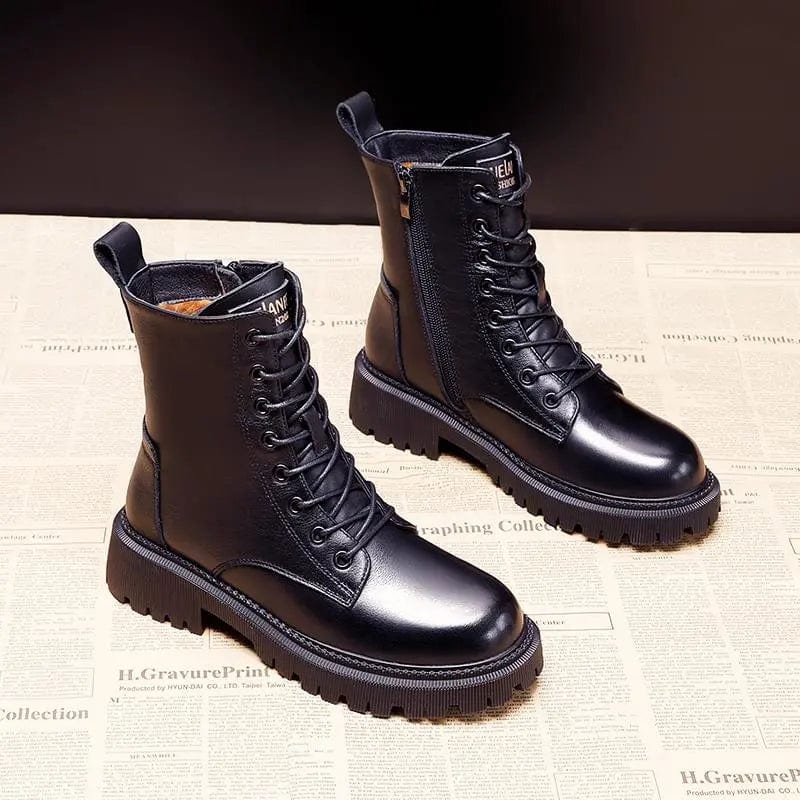 Damen Gefüttert Winterstiefel | Schwarz