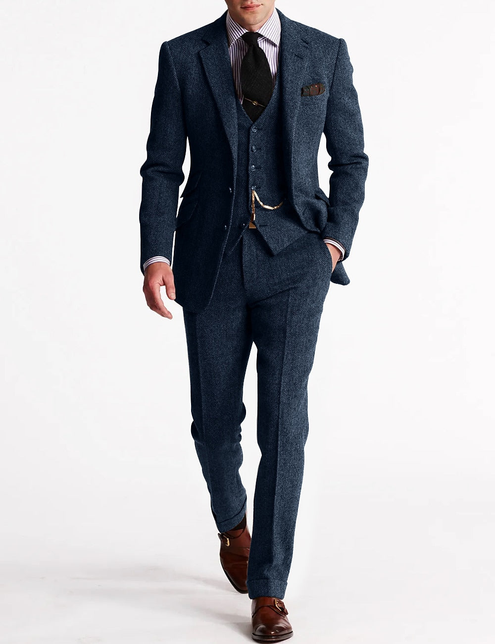 Herren Tweed Tuxedo Anzug | Komplett