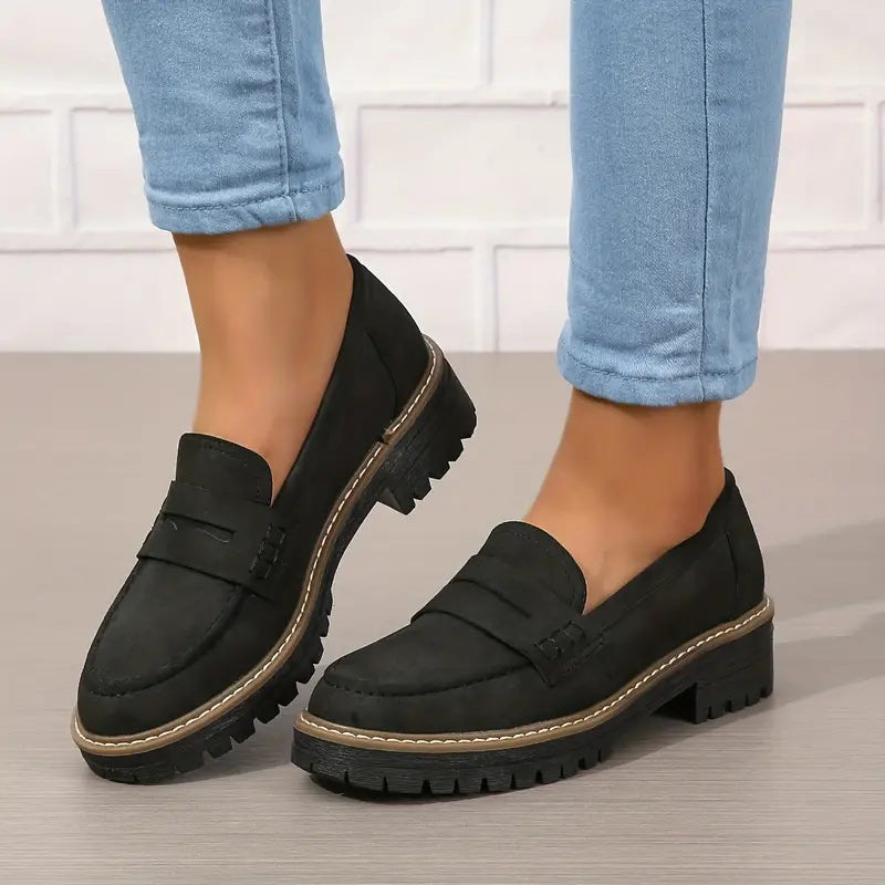 Damen Plateau Loafer | Reinschlüpfen