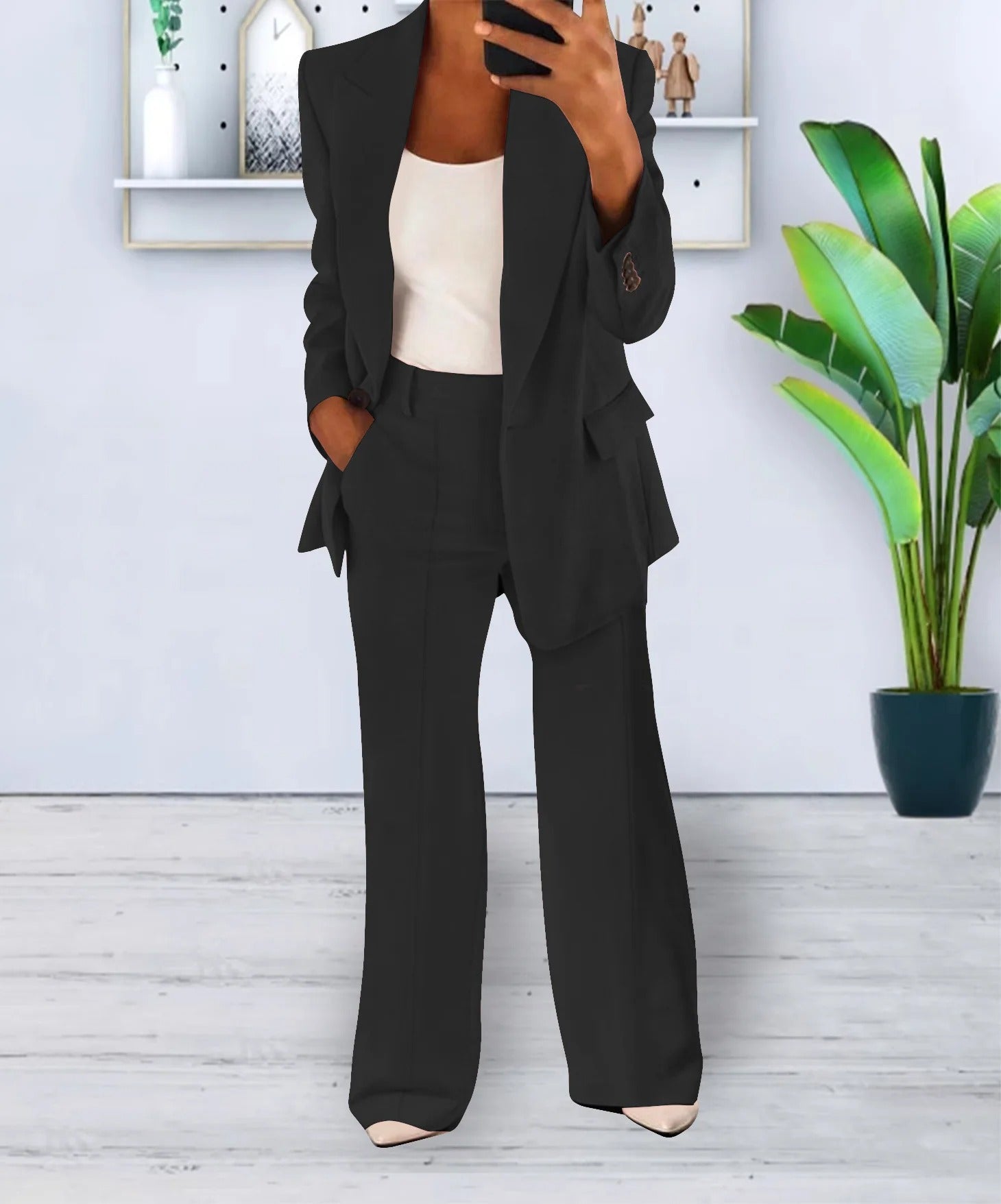 Damen Formell Lässig Hosenanzug | Blazer und Hose