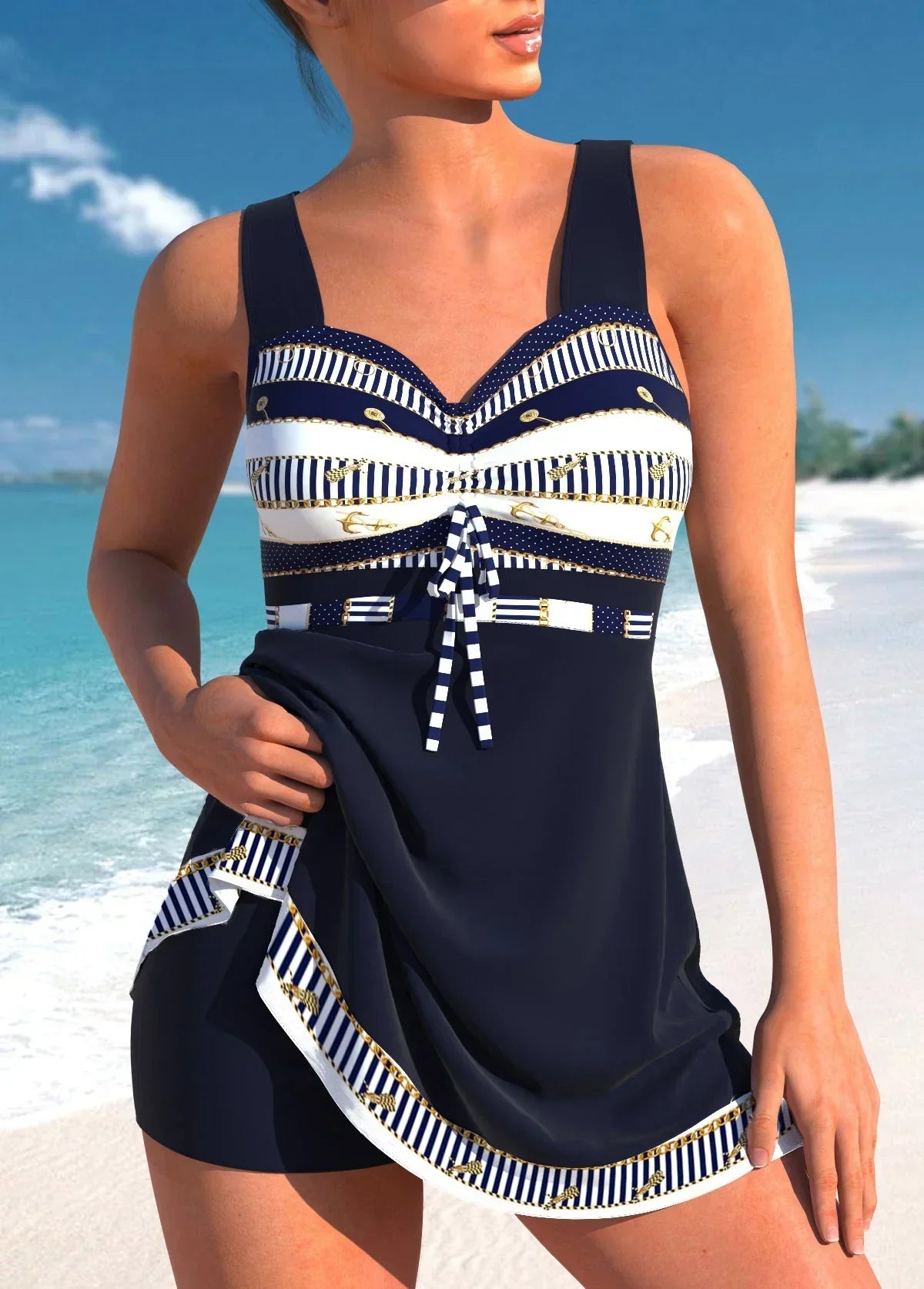 Damen Tankini-Badeanzug | Zweiteilig