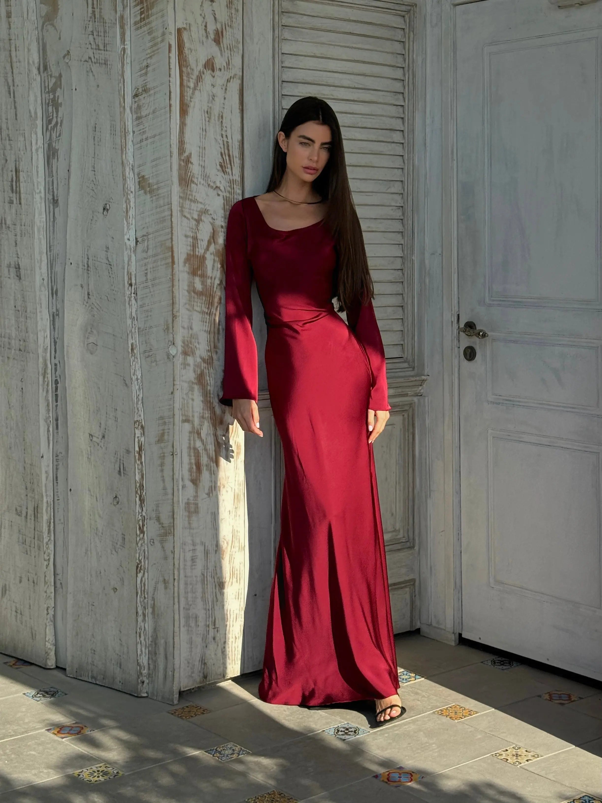Damen Meerjungfrauen Stil Hochzeitsgast Kleid | Maxi