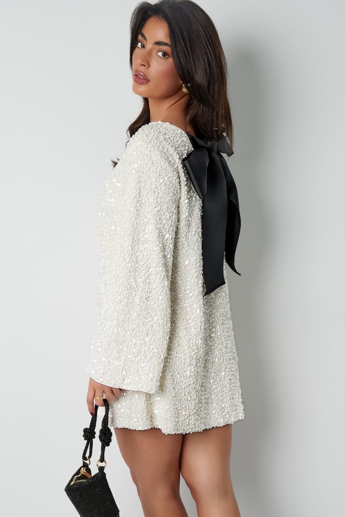 Damen Langarm Hochzeitsgast Kleid mit Schleifendetails | Mini