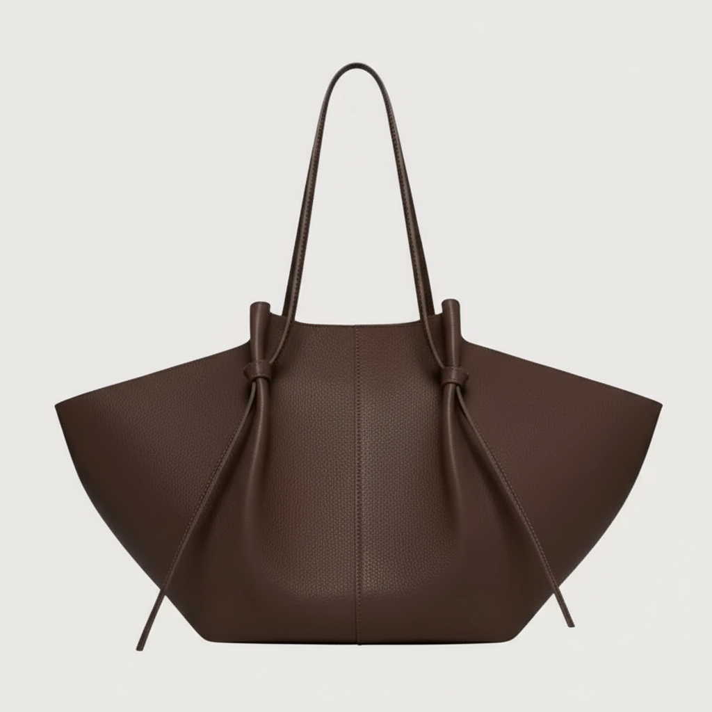 Damen Große Tote Tasche | mit Schleifendetail und Langen Henkeln