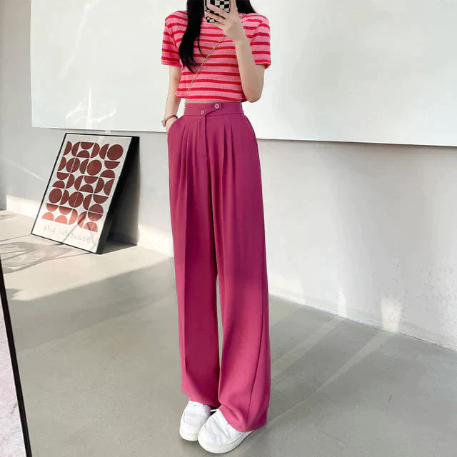 Damen Elegant High-Waist Hose | Lang