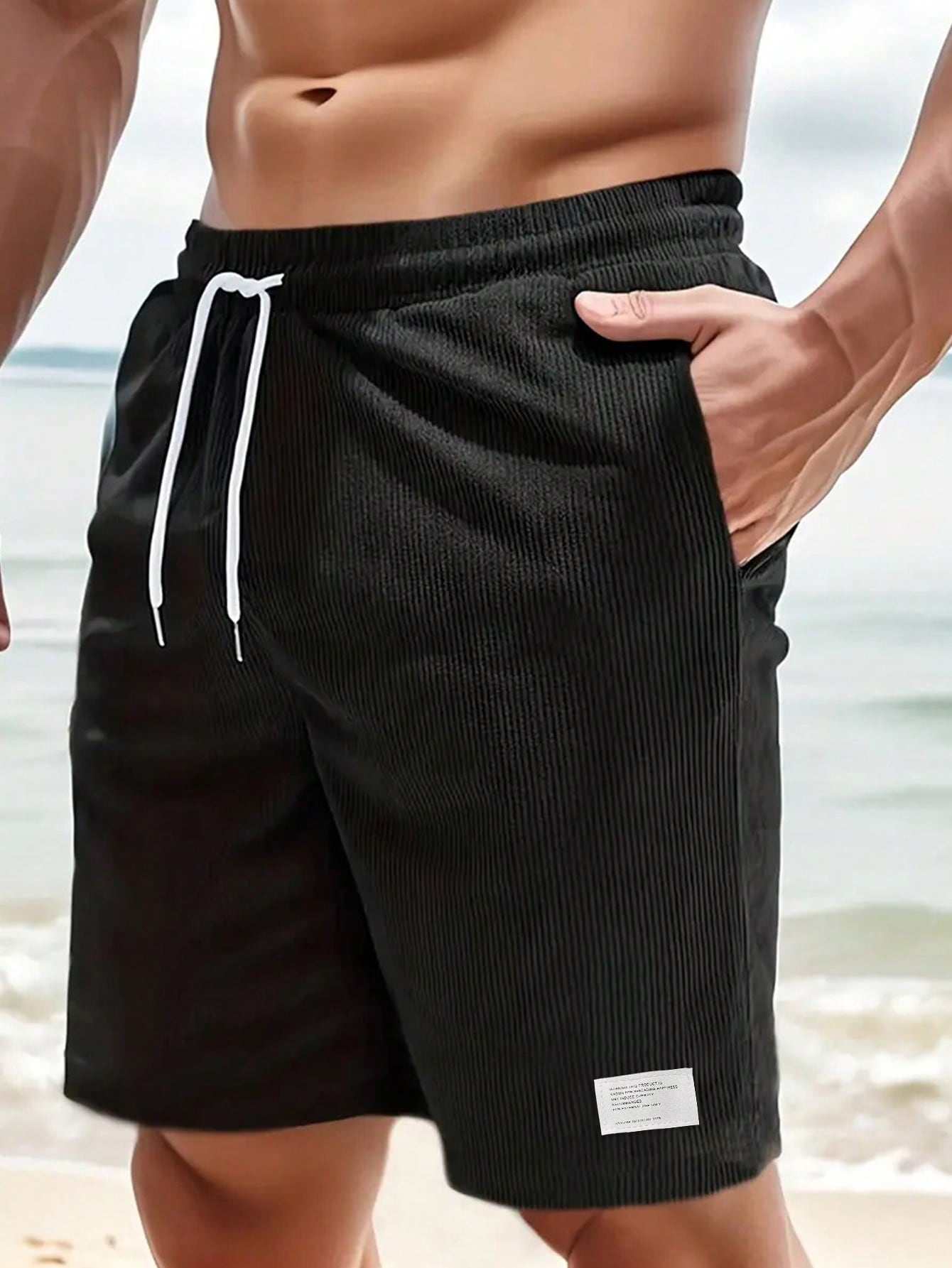 Herren Lässige Strandshorts | Mit Kordelzug